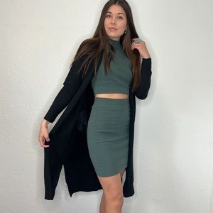 Knit Duster Cardigan (Black)